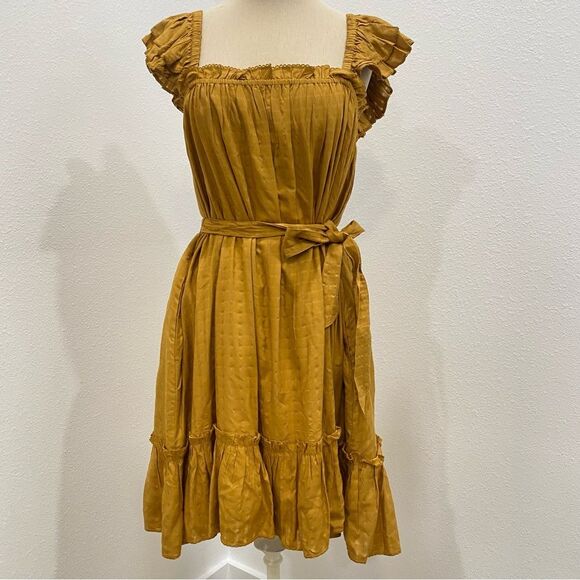 CLEOBELLA McKenzie Women's Mini Dress in Goldie Size Small - Picture 2 of 8